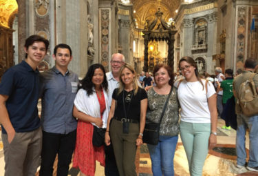 Small group top to bottom St Peter's Basilica 